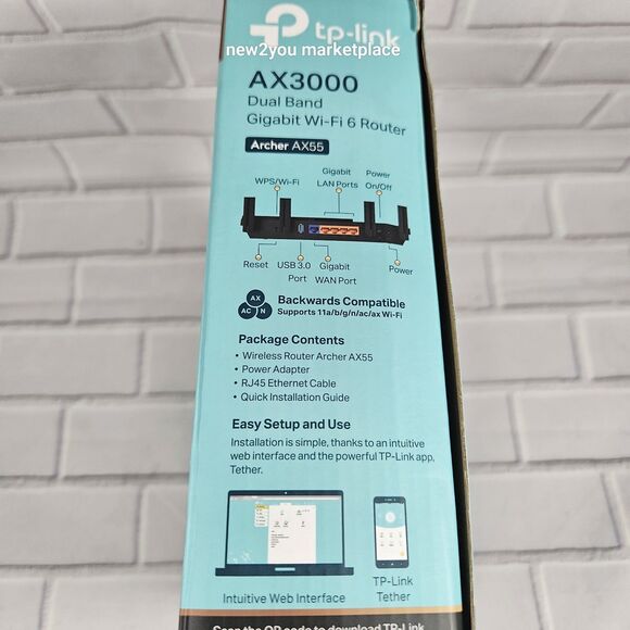 TP-Link Dual-Band AX3000 Wi-Fi 6 Router Archer AX55 | Wireless Gigabit Internet - Picture 9 of 9